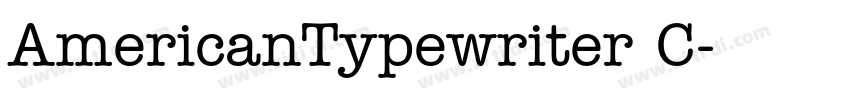 AmericanTypewriter C字体转换